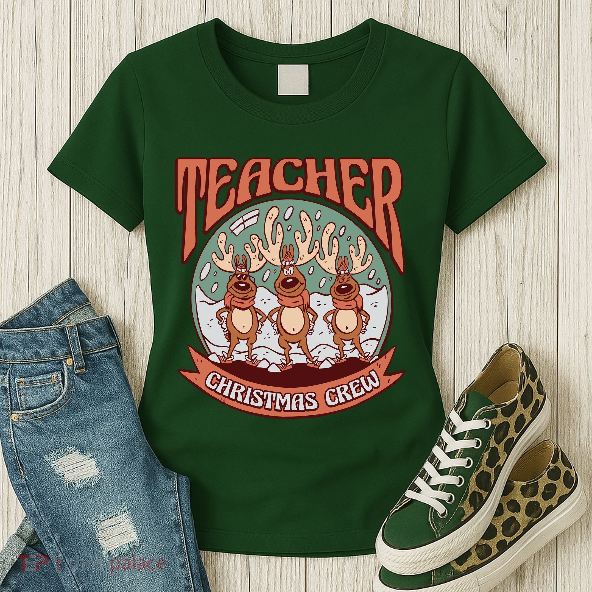 Teacher Christmas Crew Holiday Women's T-Shirt