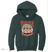 Teacher Christmas Crew Holiday Kids Hoodie thumb 0