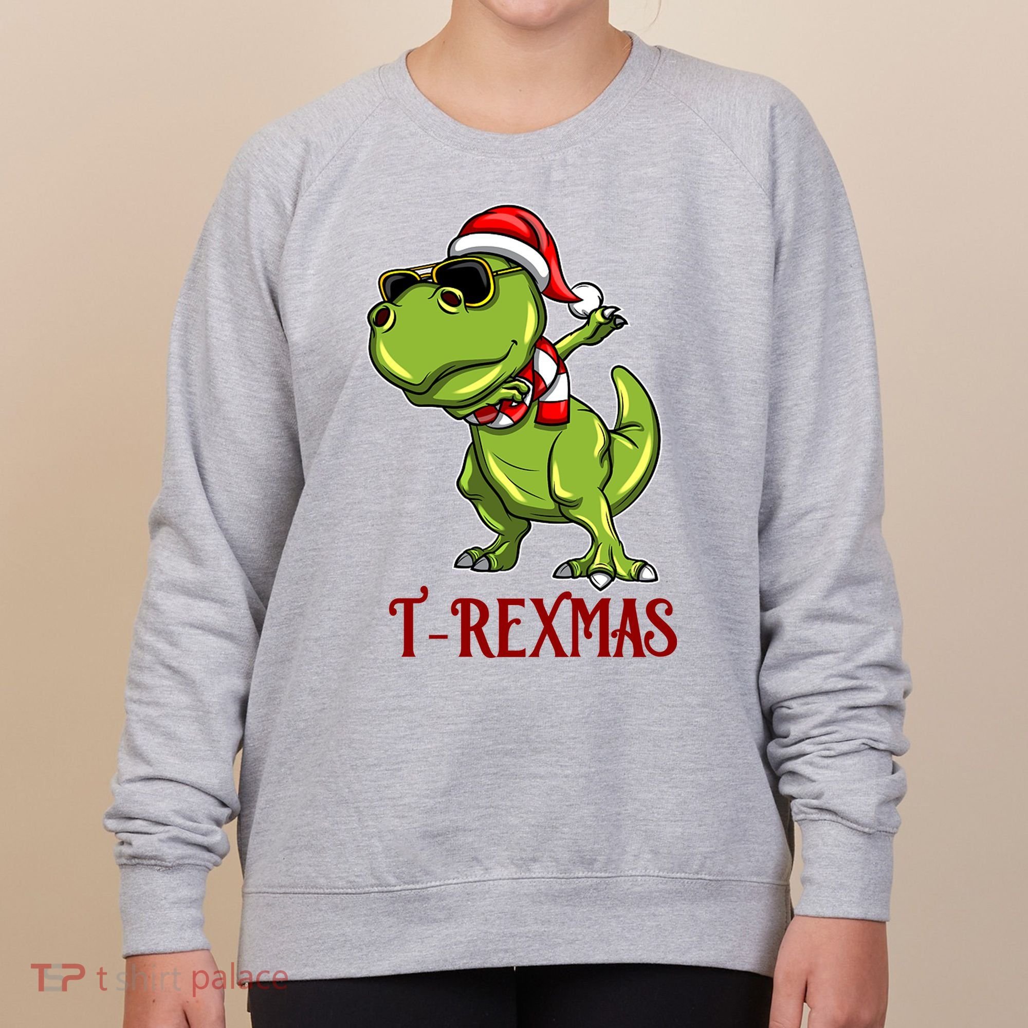 Trex Christmas Dino Women's Sweatshirt