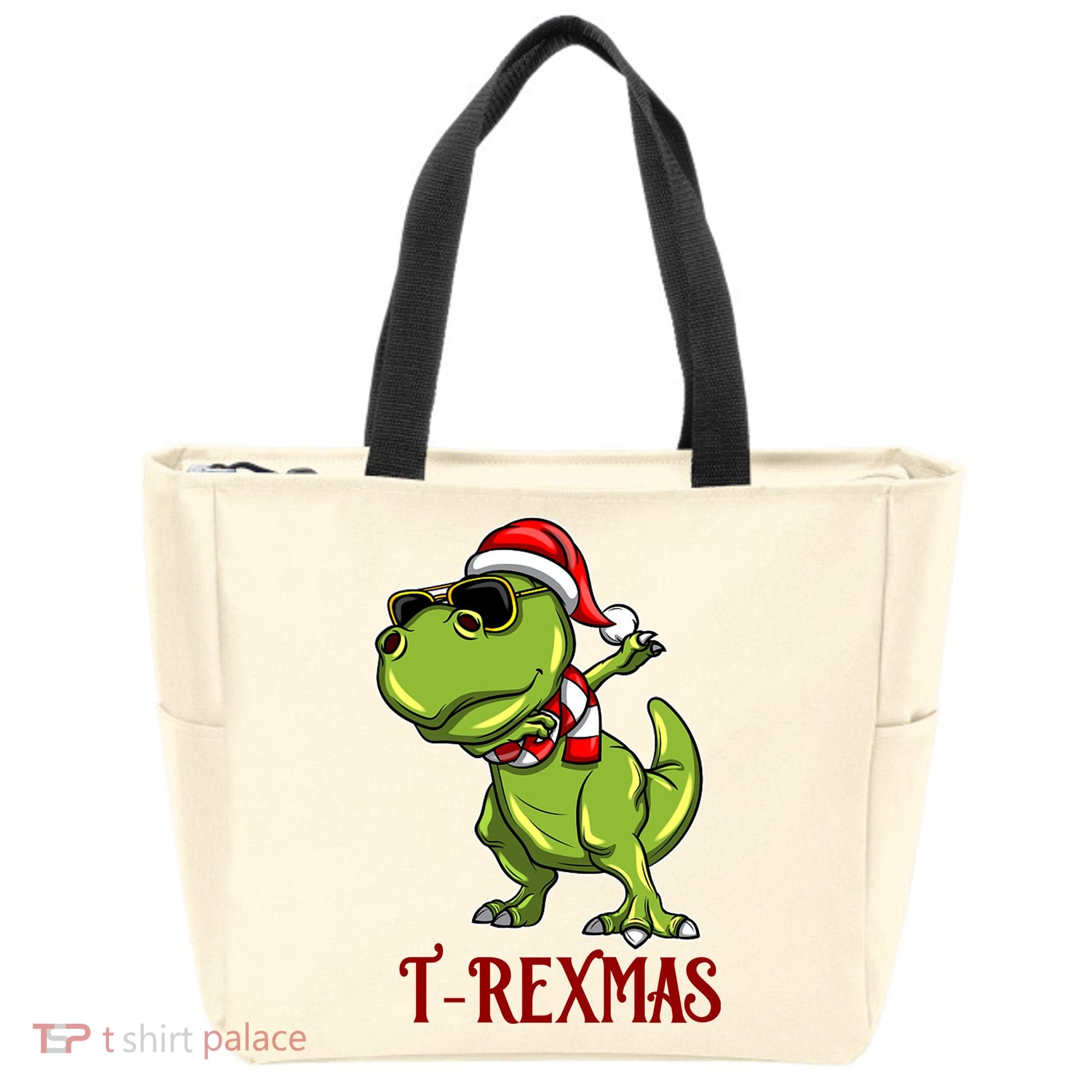 Trex Christmas Dino Tote Bag