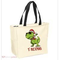 Trex Christmas Dino Tote Bag thumb 2