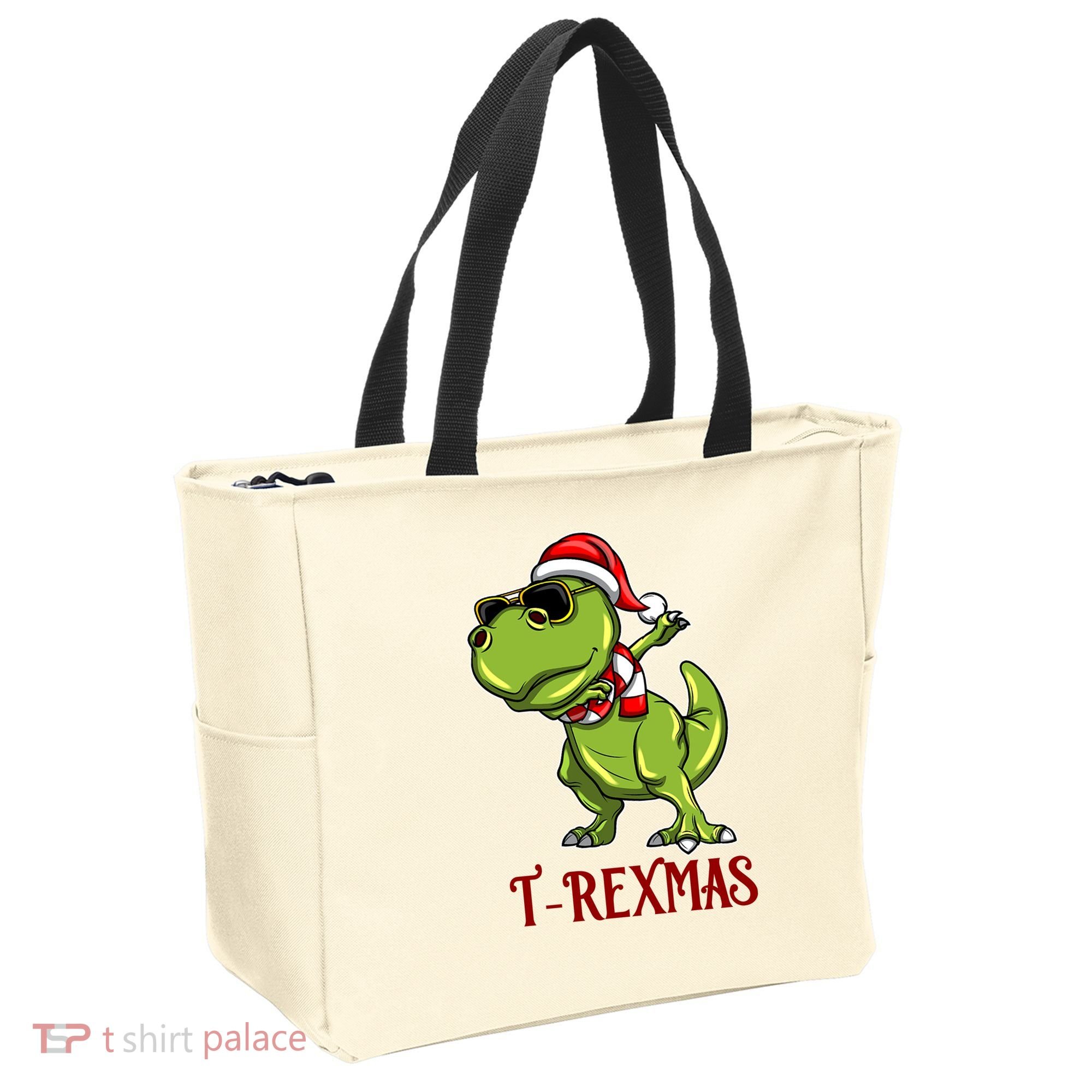 Trex Christmas Dino Tote Bag