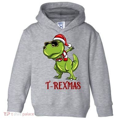 Trex Christmas Dino Toddler Hoodie