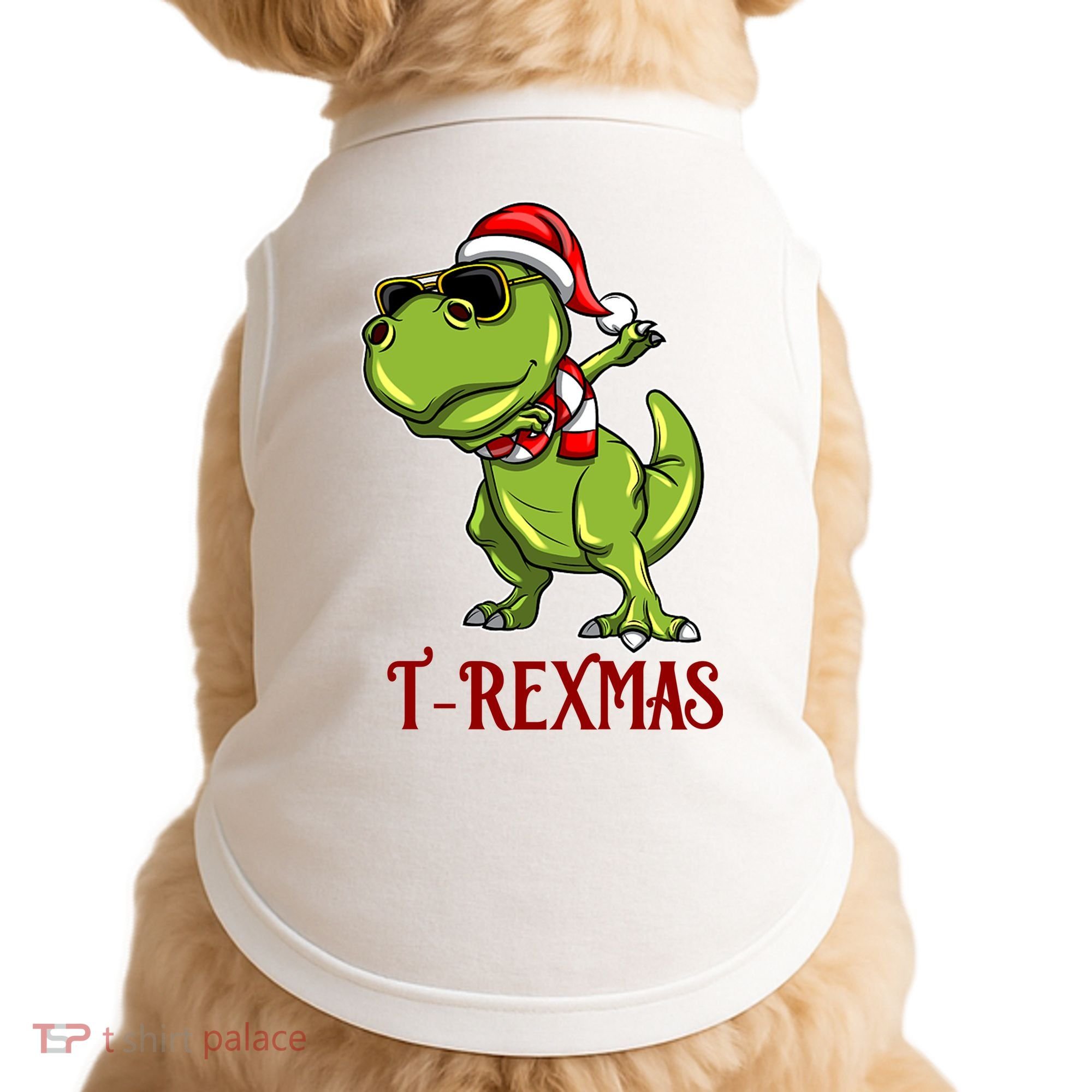 Trex Christmas Dino Doggie Tank