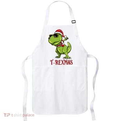 Trex Christmas Dino Apron