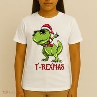 Trex Christmas Dino T-Shirt thumb 4