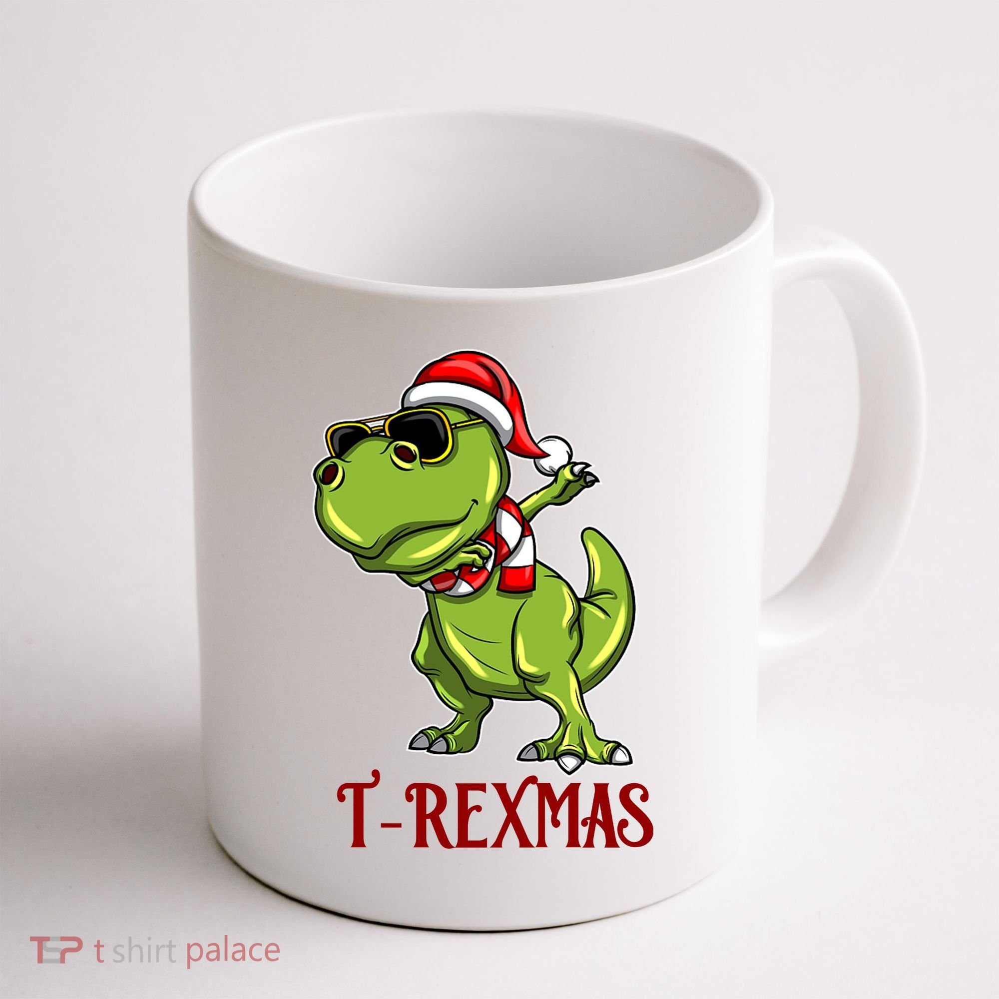 Trex Christmas Dino Coffee Mug