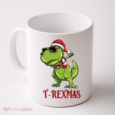 Trex Christmas Dino Coffee Mug