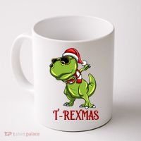 Trex Christmas Dino Coffee Mug thumb 0