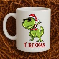 Trex Christmas Dino Coffee Mug thumb 2
