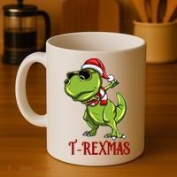 Trex Christmas Dino Coffee Mug thumb 4
