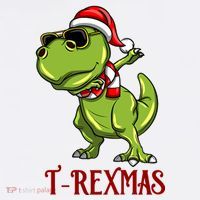 Trex Christmas Dino Women's Hoodie thumb 2