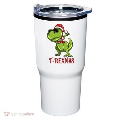 Trex Christmas Dino Tumbler