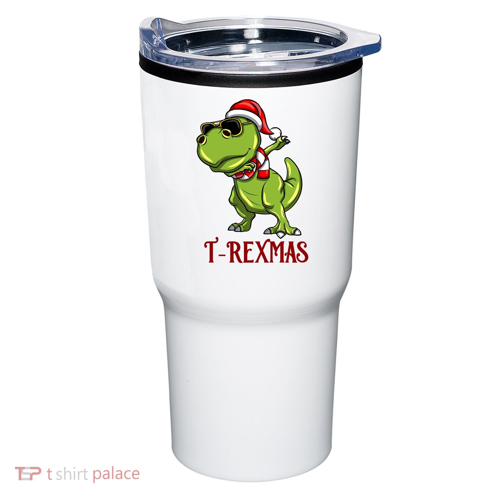 Trex Christmas Dino Tumbler