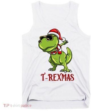 Trex Christmas Dino Tank Top