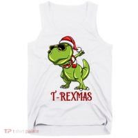 Trex Christmas Dino Tank Top thumb 0