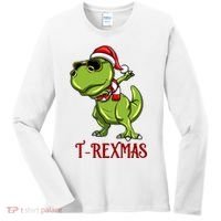 Trex Christmas Dino Women's Long Sleeve Shirt thumb 0
