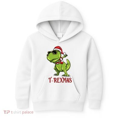 Trex Christmas Dino Kids Hoodie