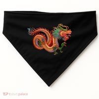 Traditional Chinese Dragon Art USA-Made Doggie Bandana thumb 0