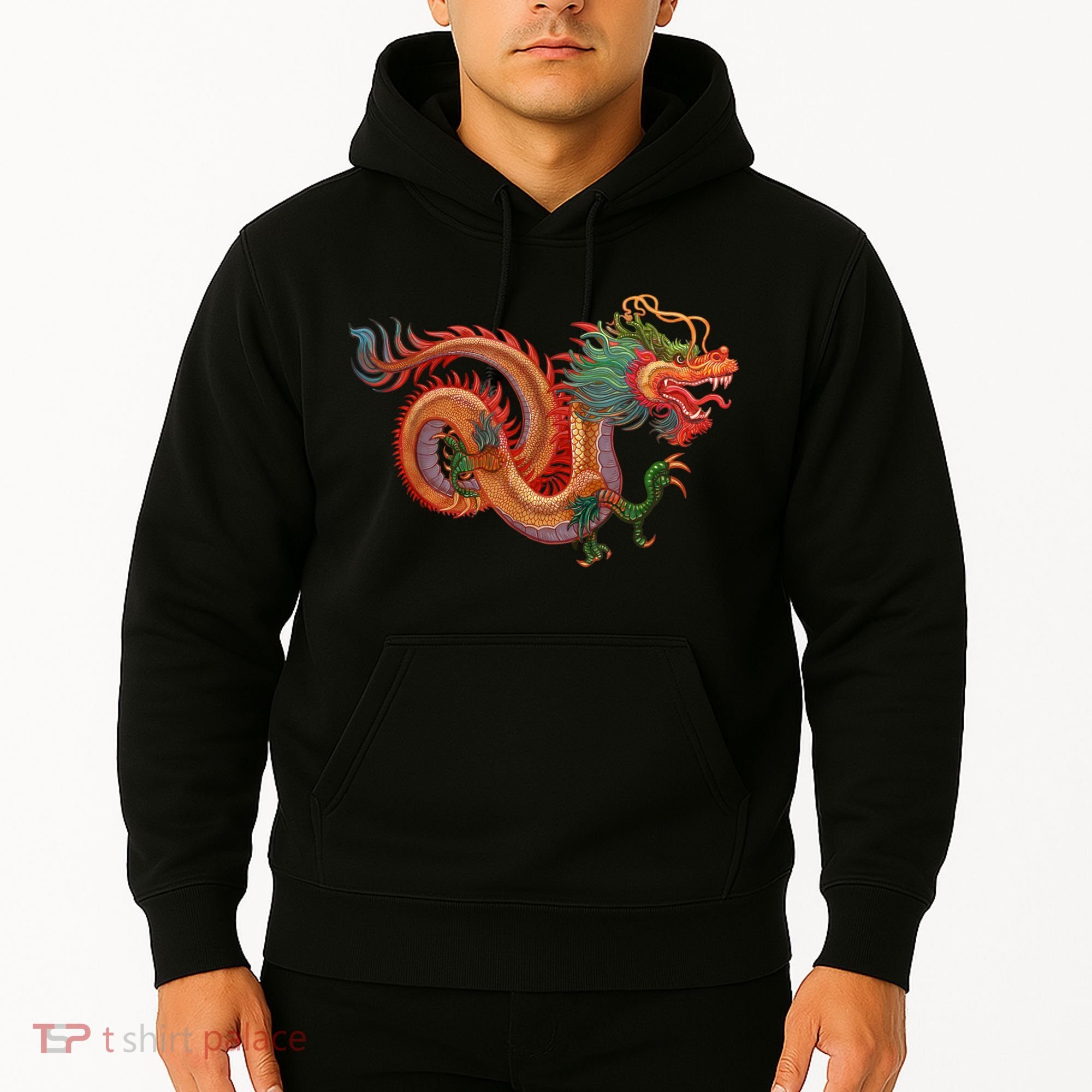 Traditional Chinese Dragon Art Hoodie