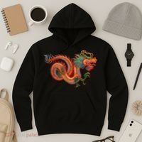 Traditional Chinese Dragon Art Hoodie thumb 3