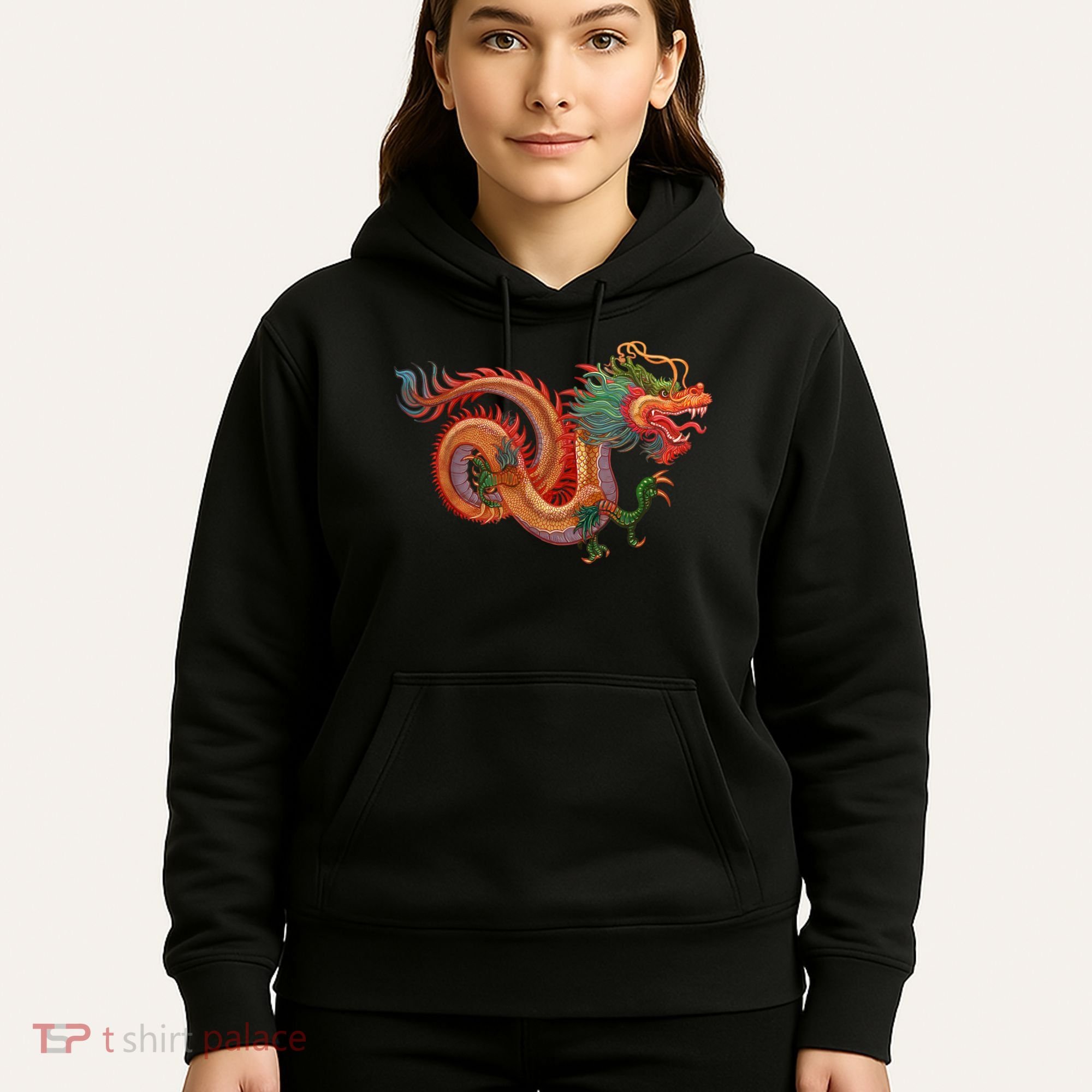 Traditional Chinese Dragon Art Hoodie