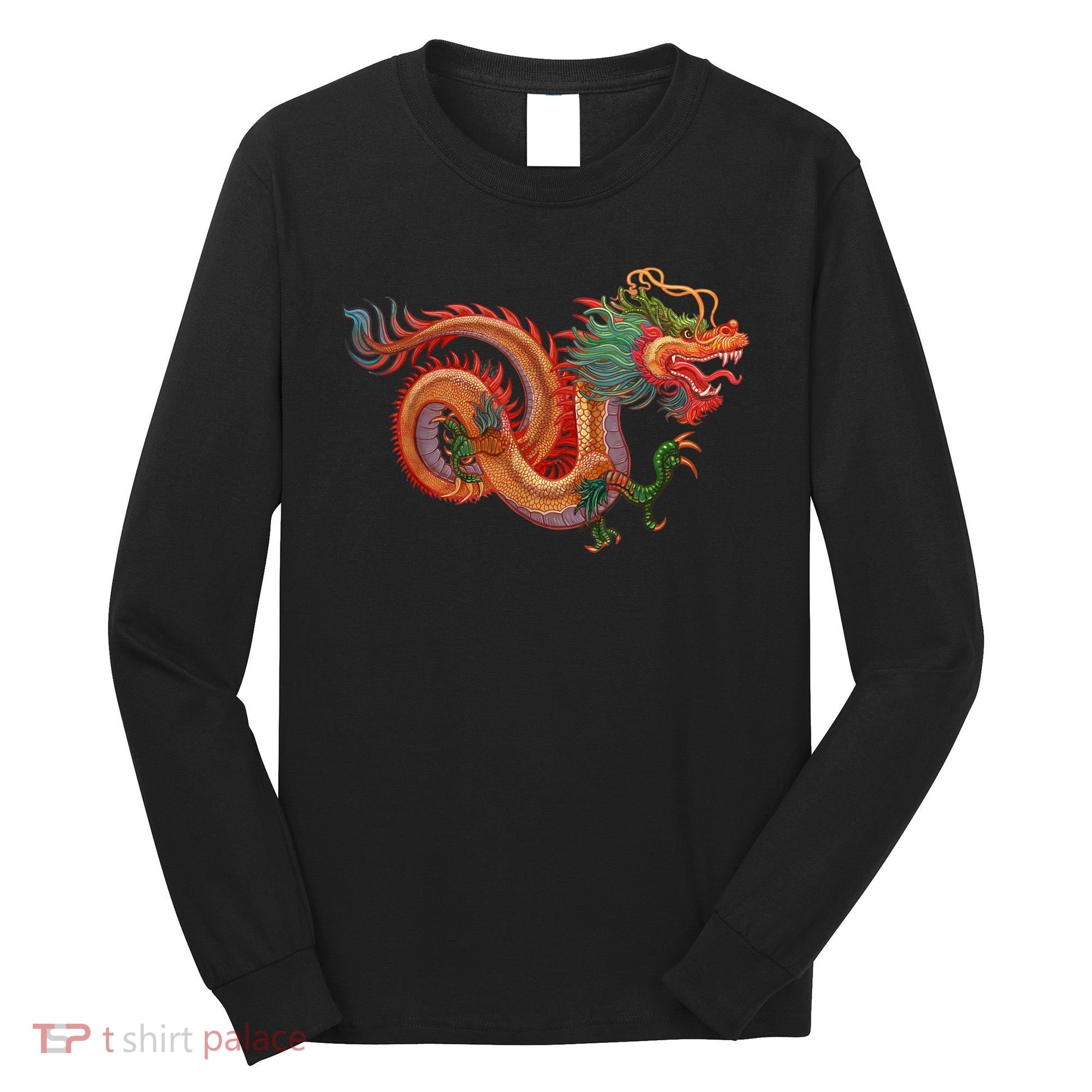 Traditional Chinese Dragon Art Long Sleeve Shirt