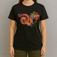 Traditional Chinese Dragon Art T-Shirt thumb 4