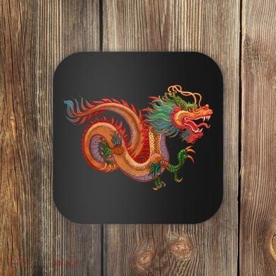 Traditional Chinese Dragon Art Coaster