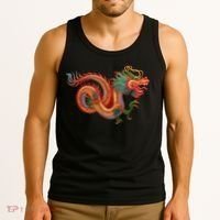 Traditional Chinese Dragon Art Tank Top thumb 3