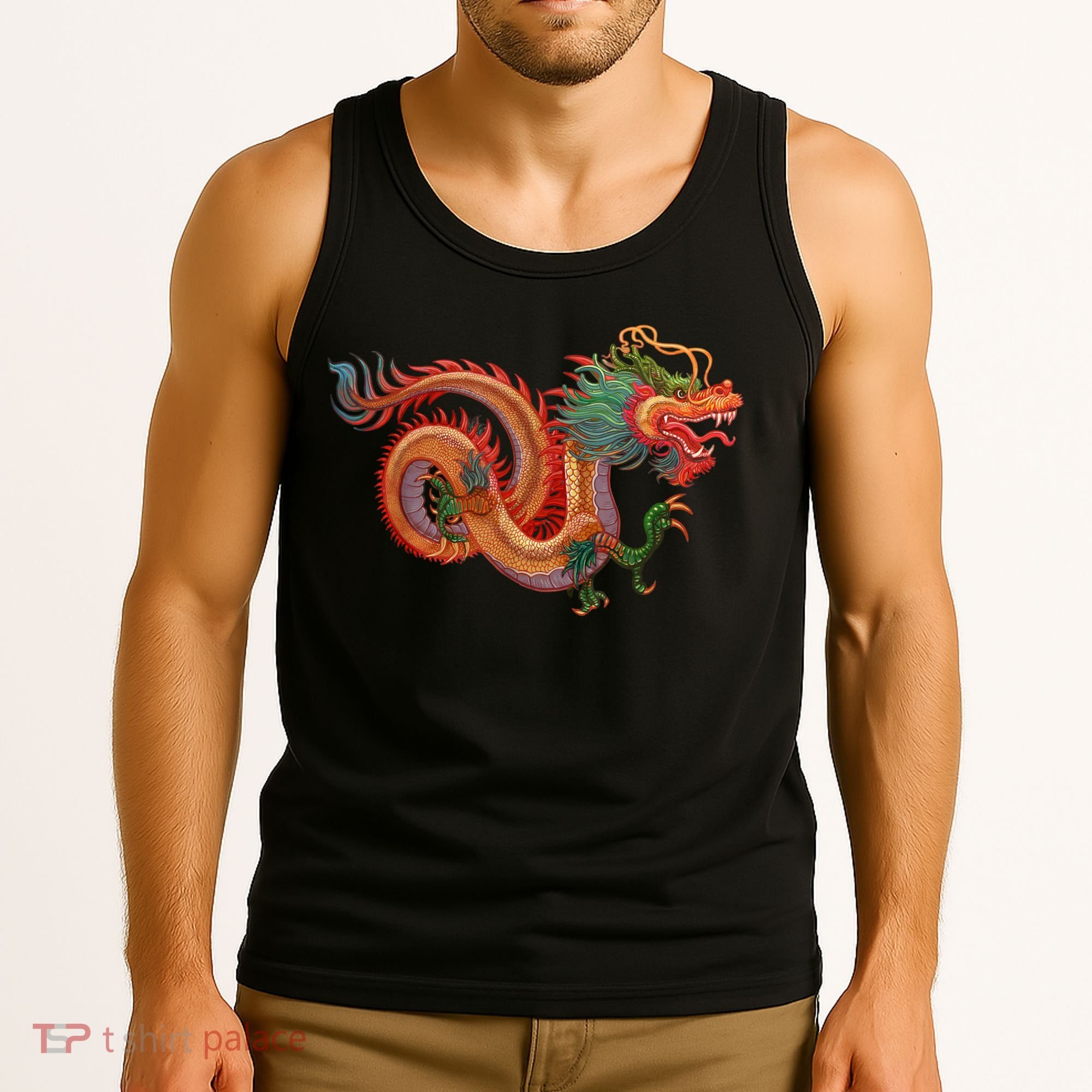 Traditional Chinese Dragon Art Tank Top
