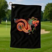 Traditional Chinese Dragon Art Golf Towel thumb 1