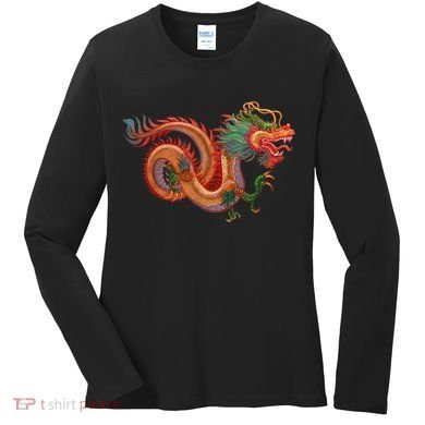 Traditional Chinese Dragon Art Women's Long Sleeve Shirt
