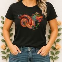 Traditional Chinese Dragon Art Women's T-Shirt thumb 2
