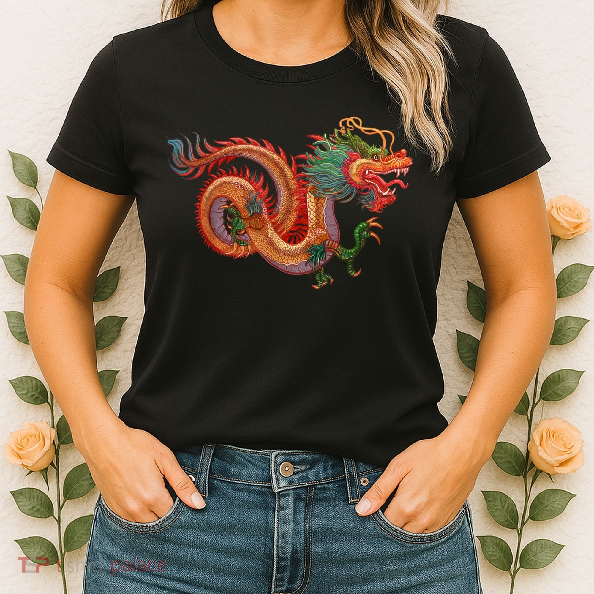 Traditional Chinese Dragon Art Women's T-Shirt