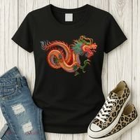 Traditional Chinese Dragon Art Women's T-Shirt thumb 3