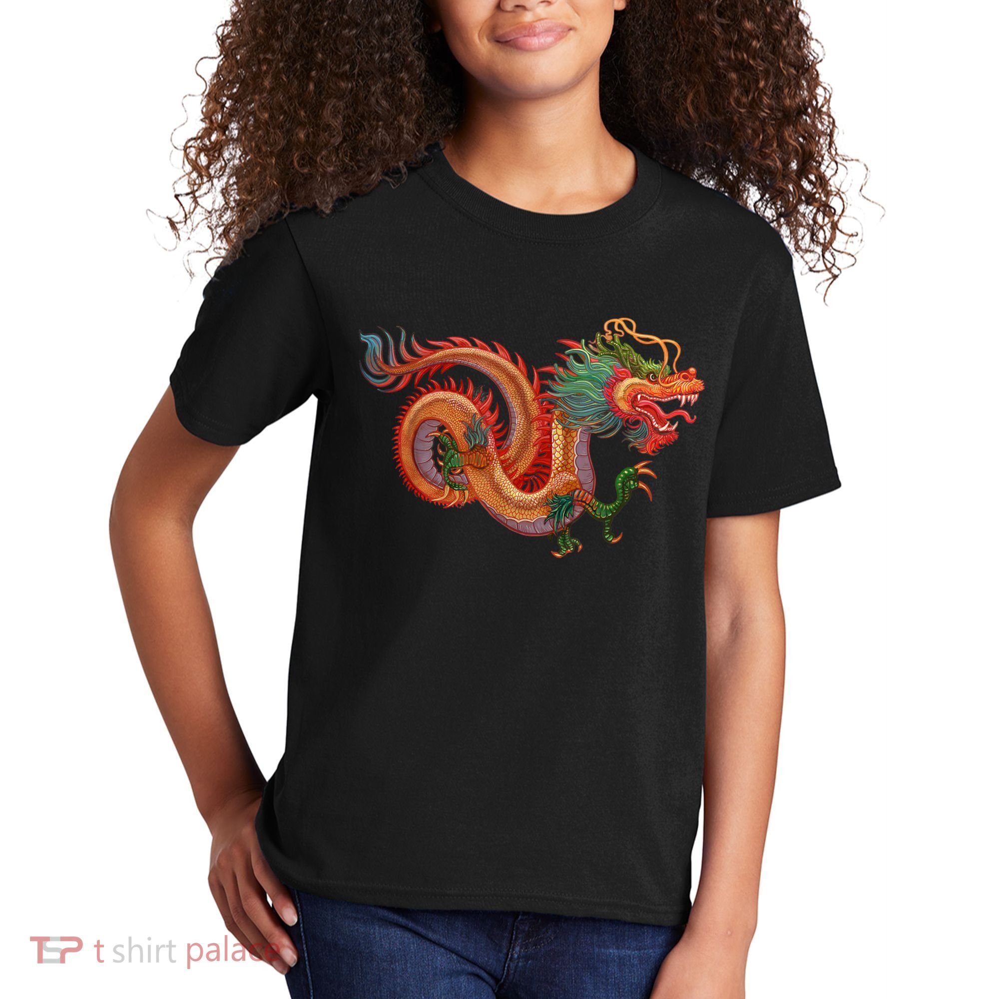 Traditional Chinese Dragon Art Kids T-Shirt