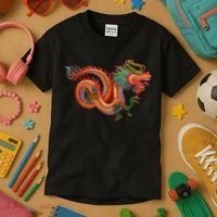 Traditional Chinese Dragon Art Kids T-Shirt thumb 3