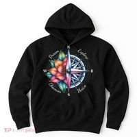 Traveler Compass Dream Explore Discover Thrive Adventure Hoodie thumb 0