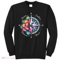 Traveler Compass Dream Explore Discover Thrive Adventure Sweatshirt thumb 0
