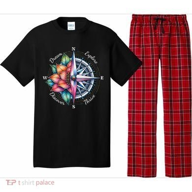 Traveler Compass Dream Explore Discover Thrive Adventure Pajama Set