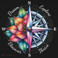 Traveler Compass Dream Explore Discover Thrive Adventure Polo thumb 3