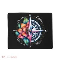 Traveler Compass Dream Explore Discover Thrive Adventure Mousepad thumb 0