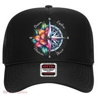 Traveler Compass Dream Explore Discover Thrive Adventure Hat thumb 0