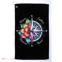 Traveler Compass Dream Explore Discover Thrive Adventure Golf Towel thumb 0