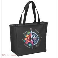 Traveler Compass Dream Explore Discover Thrive Adventure Tote Bag thumb 2
