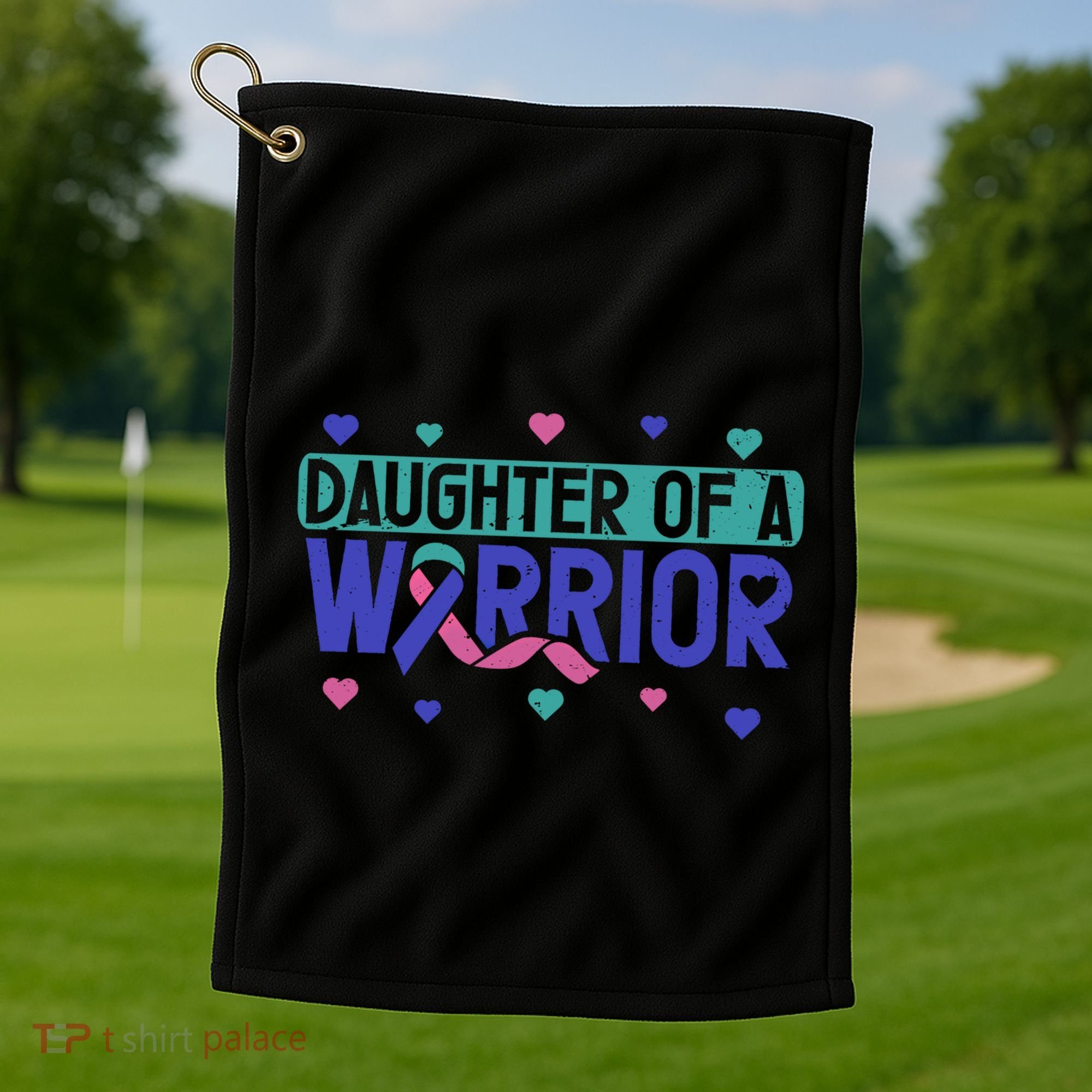 Thyroid Cancer Daughter Thyroid Disease Awareness Warrior Gift Golf Towel
