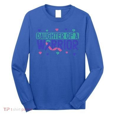 Thyroid Cancer Daughter Thyroid Disease Awareness Warrior Gift Long Sleeve Shirt