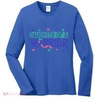 Thyroid Cancer Daughter Thyroid Disease Awareness Warrior Gift Women's Long Sleeve Shirt thumb 0