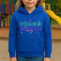 Thyroid Cancer Daughter Thyroid Disease Awareness Warrior Gift Kids Hoodie thumb 3